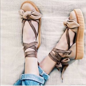 NUDE FENTY CREEPER SANDALS